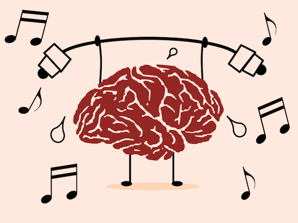 Picture Representing The Concept of Playing Instrument Boost The Brain Power.